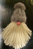 Wichtel aus Wolle ca. 15cm Weihnachtliche Farben